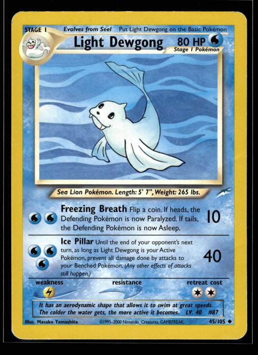 Light Dewgong #045/105 Neo Destiny MP