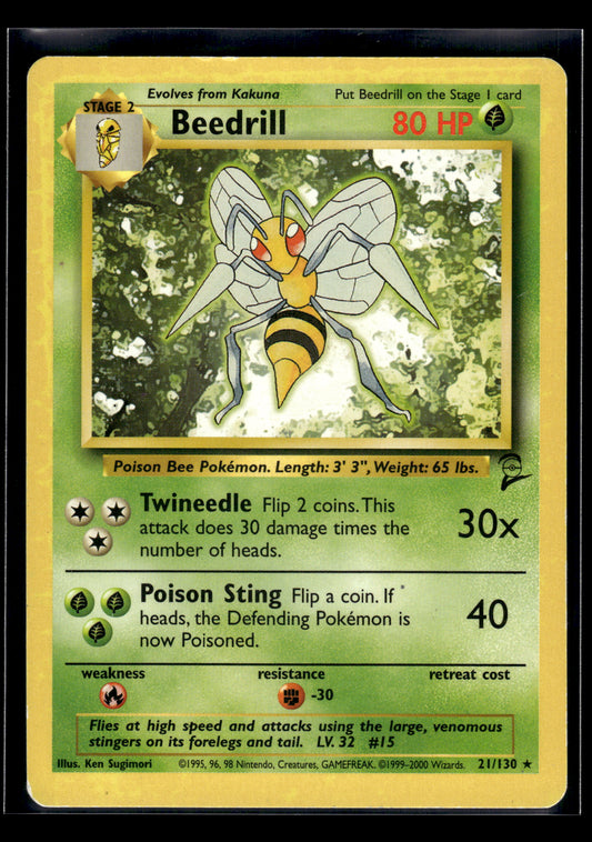 Beedrill #021/130 Base Set 2 MP