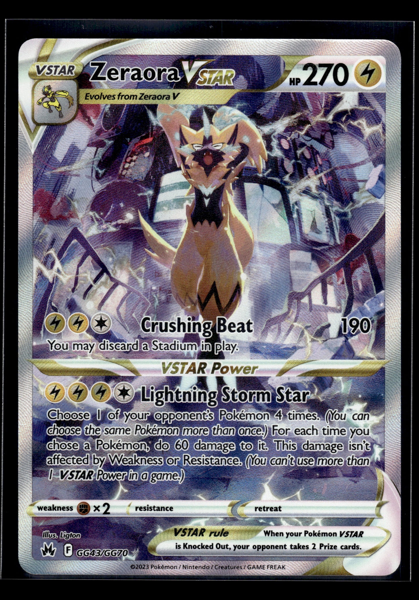 Zeraora VSTAR #GG43/GG70 Crown Zenith VLP