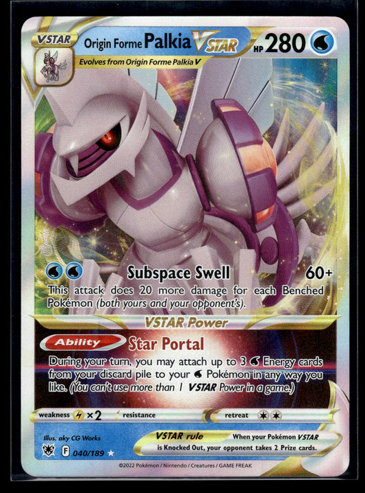Origin Forme Palkia VSTAR #040/189 Astral Radiance VLP