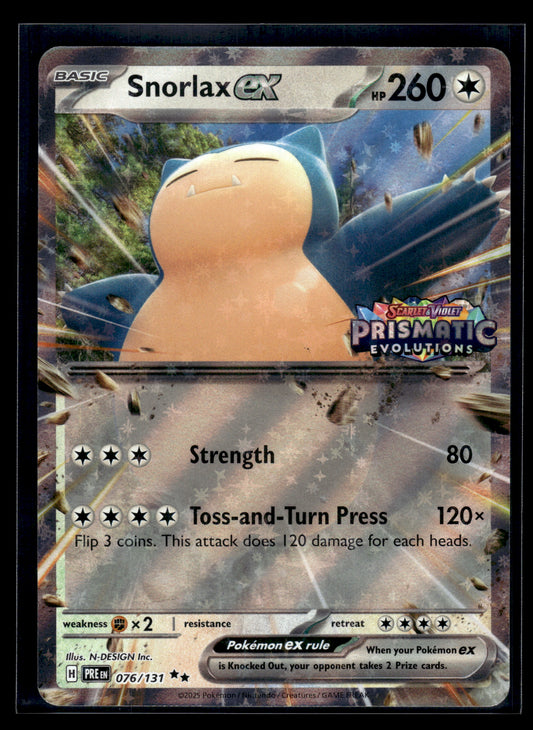 Snorlax ex #076/131 STAMPED Prismatic Evolutions LP