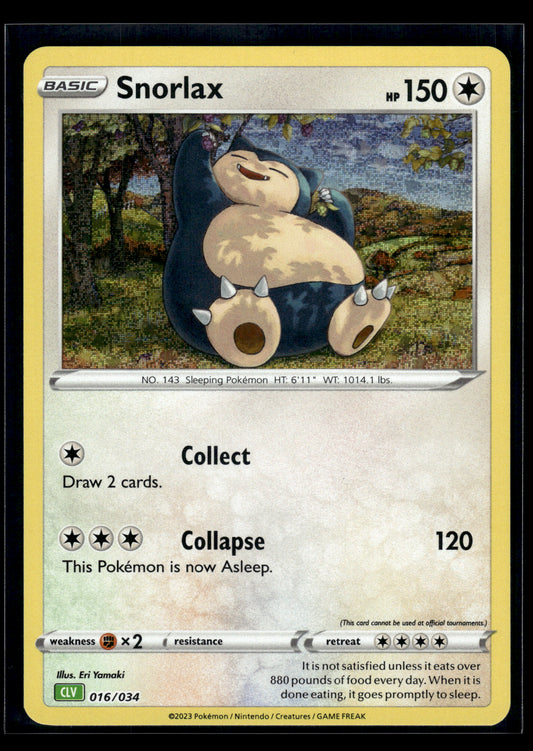 Snorlax #016/034 Trading Card Game Classic VLP