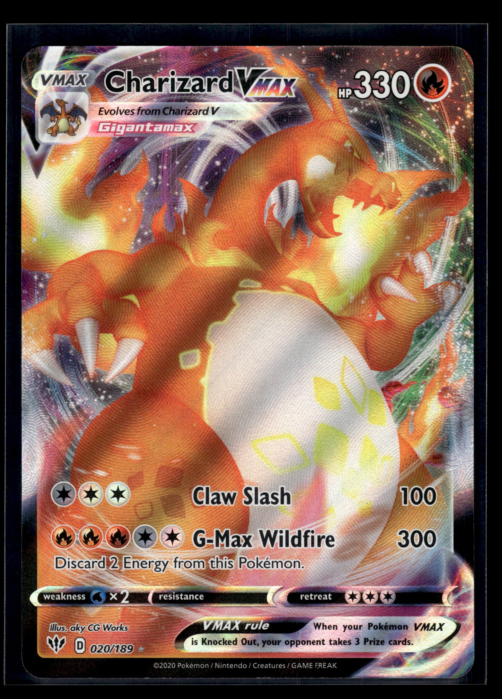 Charizard VMAX #020/189 Darkness Ablaze VLP
