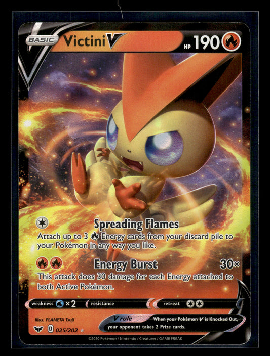 Victini V #025/202 Sword & Shield Base Set LP