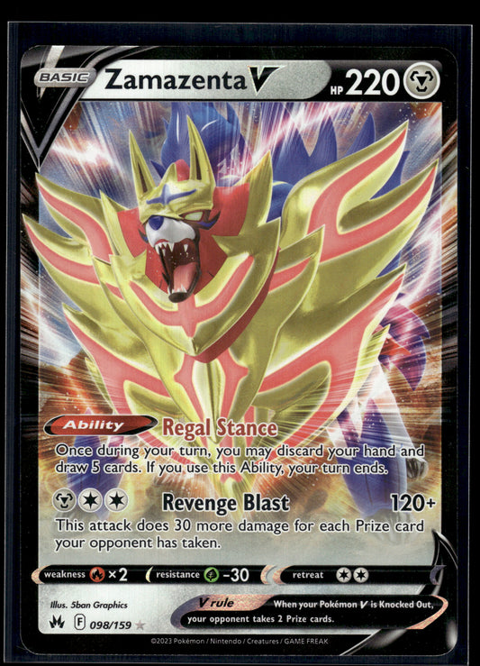 Zamazenta V #098/159 Crown Zenith NM