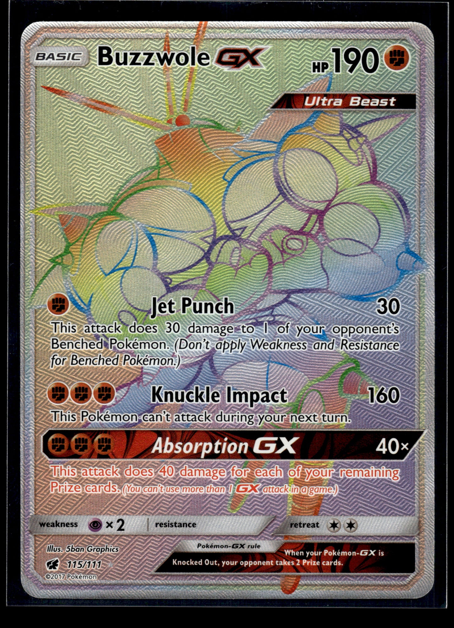 Buzzwole GX #115/111 Crimson Invasion LP