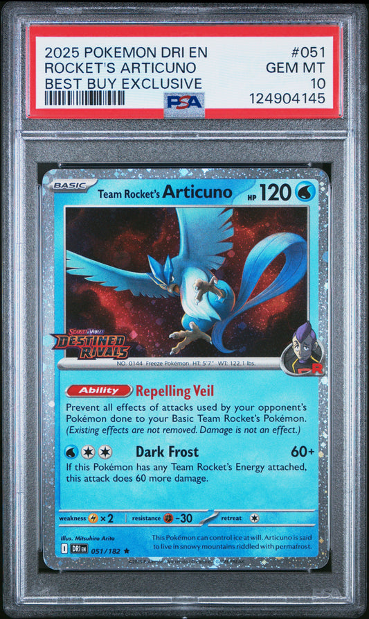 PSA 10 Rocket'S Articuno #051 Destined Rivals