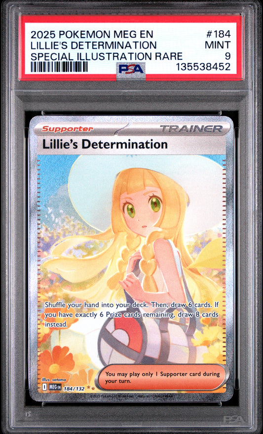 PSA 9 Lillie'S Determination #184 Mega Evolution