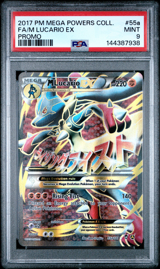 PSA 9 M Lucario Ex #55a Mega Powers Collection Promo