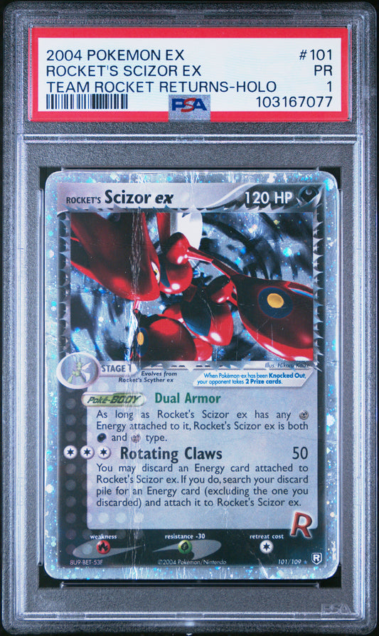PSA 1 Rocket'S Scizor Ex #101 Team Rocket Returns