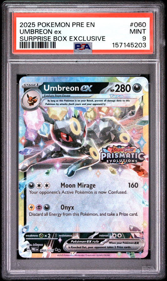 PSA 9 Umbreon Ex #060 Prismatic Evolutions