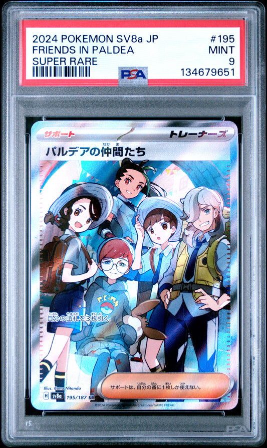 PSA 9 Friends In Paldea #195 Terastal Fest Ex