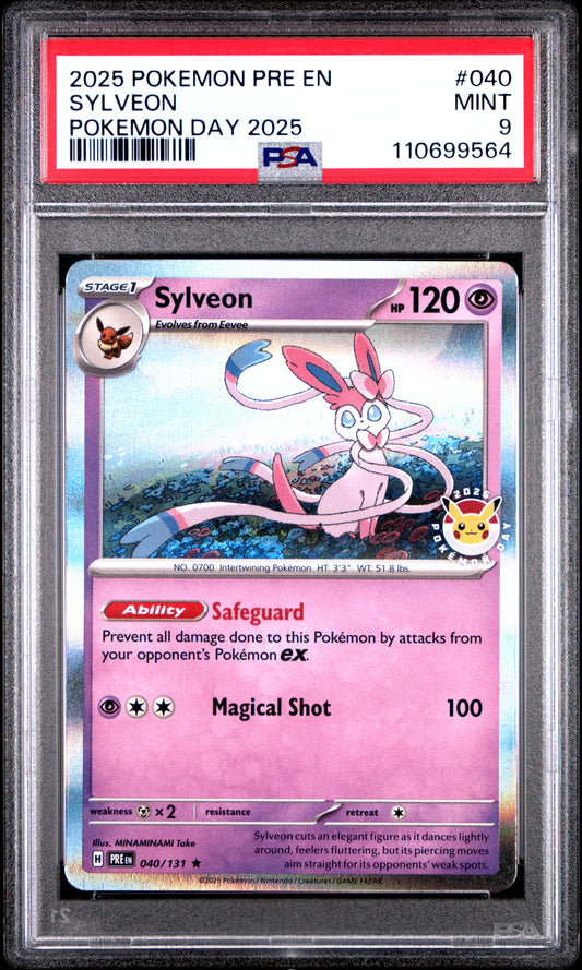 PSA 9 Sylveon #040 Pokemon Day Prismatic Evolutions