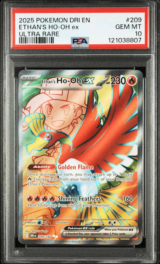 PSA 10 Ethan's Ho-Oh Ex #209 Destined Rivals