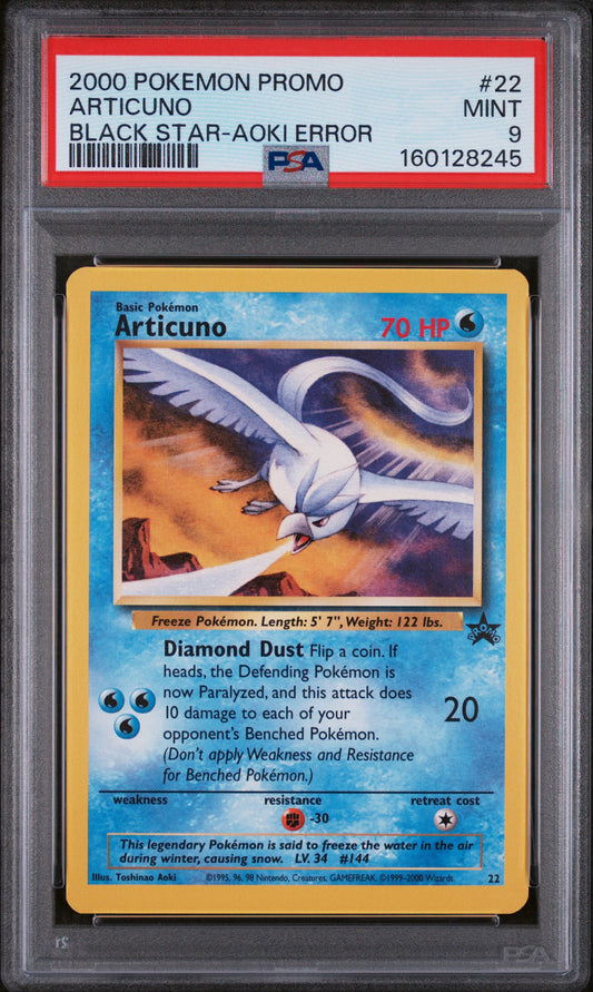 PSA 9 Articuno #22 Promo Black Star
