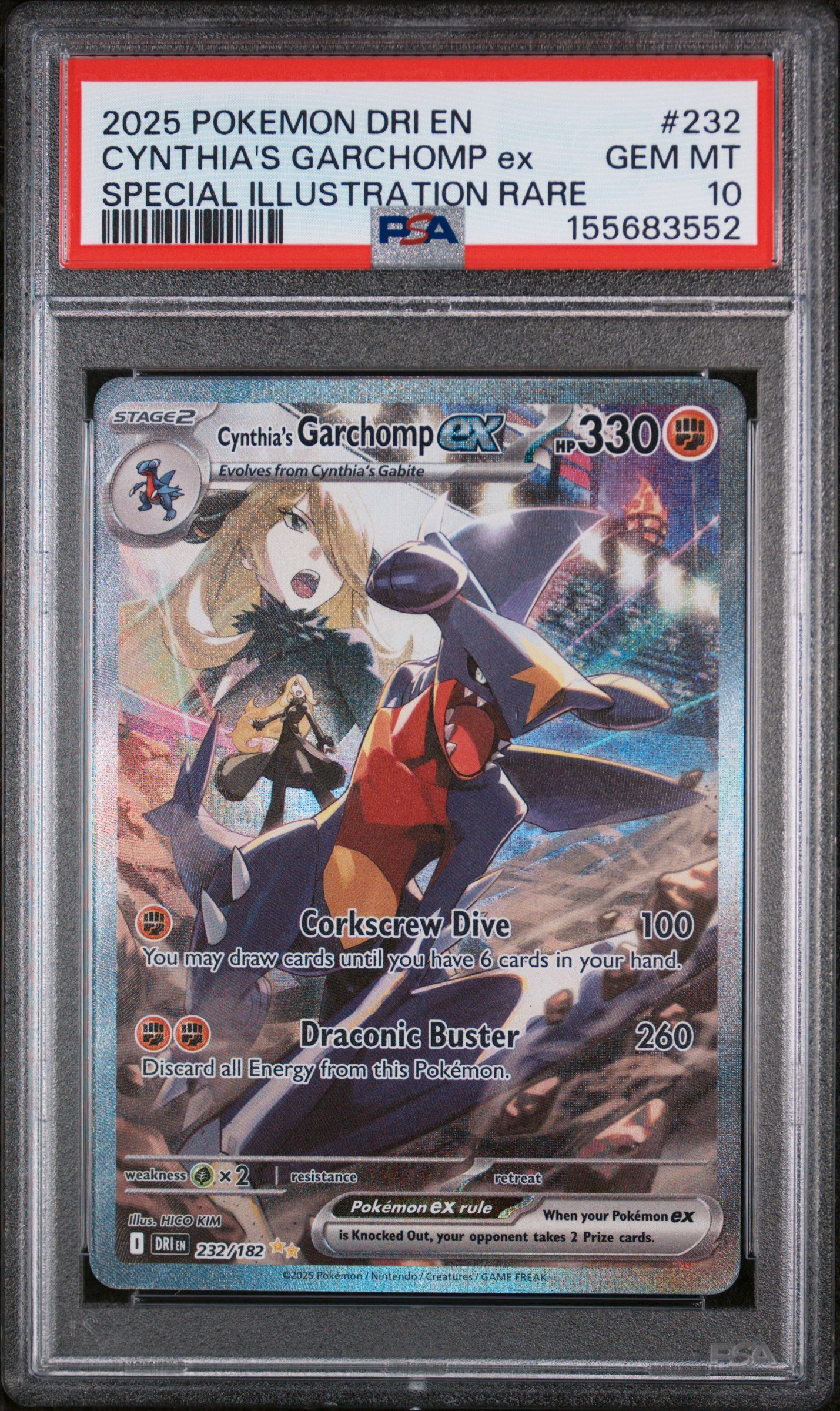 PSA 10 Cynthia'S Garchomp Ex #232 Destined Rivals