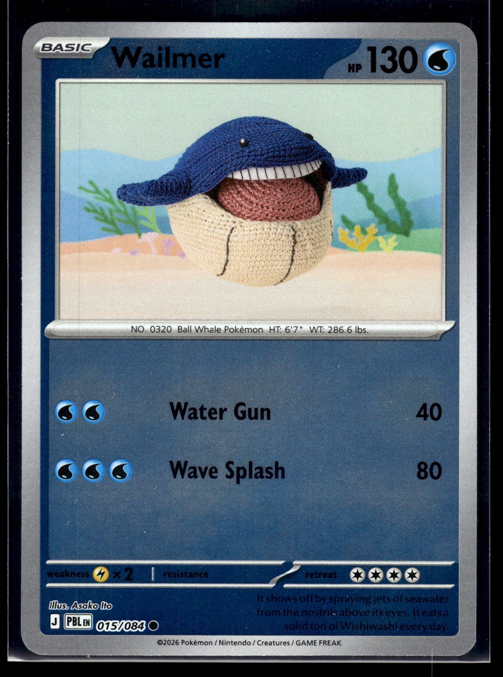 Wailmer #015/084 Reverse Holo Pitch Black LP