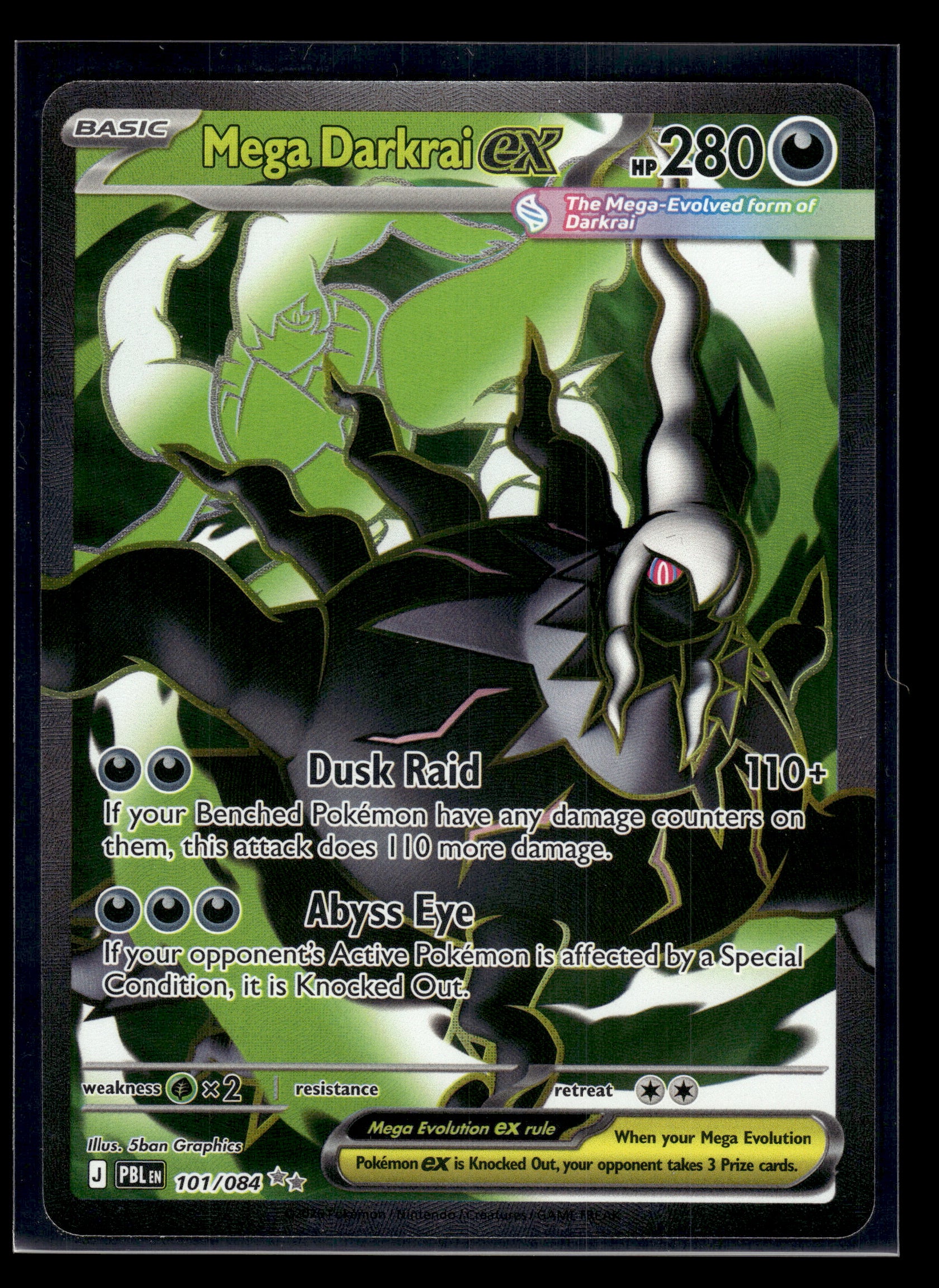 Mega Darkrai ex #101/084 Pitch Black NM