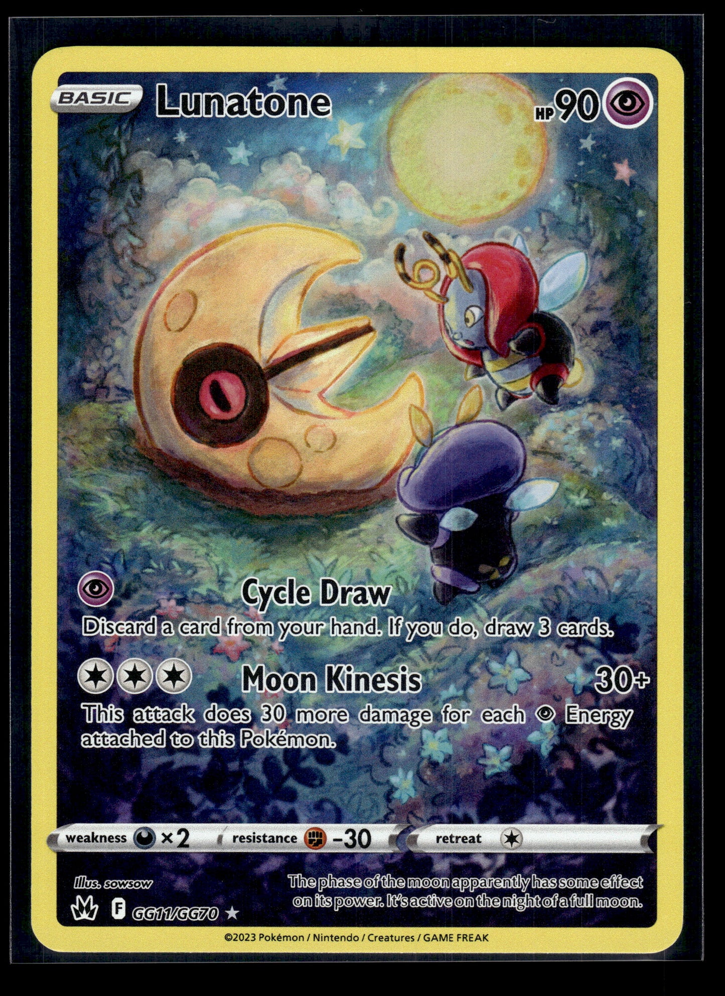 Lunatone #GG11/GG70 Crown Zenith: Galarian Gallery LP