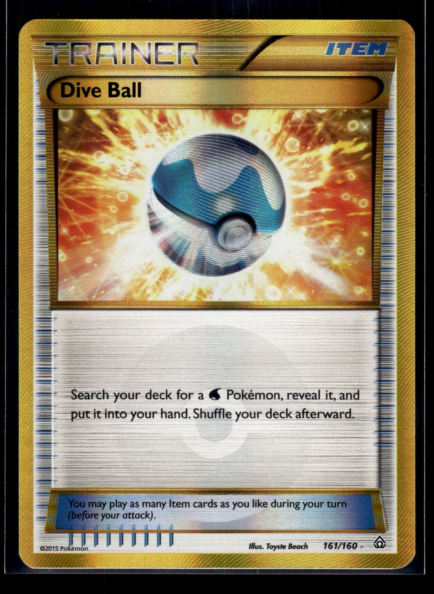Dive Ball (Secret Rare) #161/160 XY - Primal Clash LP