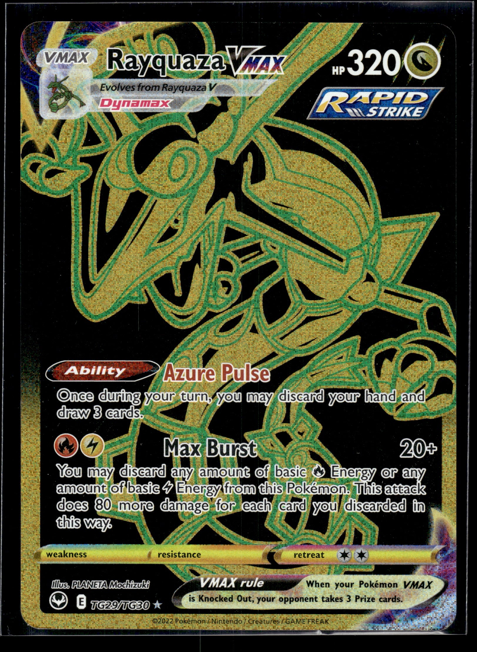 Rayquaza VMAX (Secret) #TG29/TG30 Silver Tempest Trainer Gallery LP