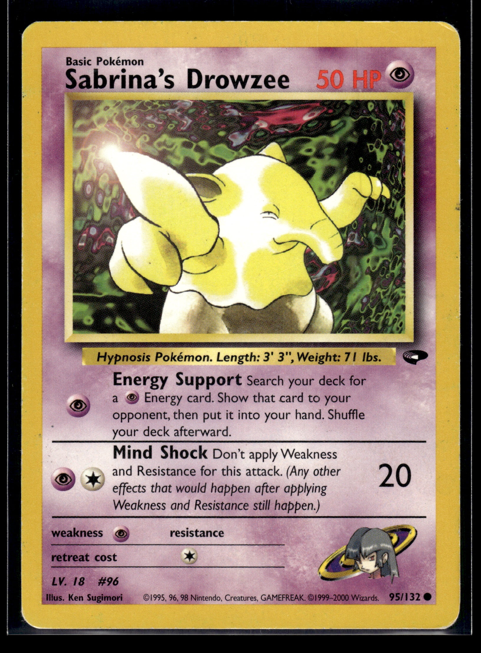 Sabrina's Drowzee #095/132 Gym Challenge HP