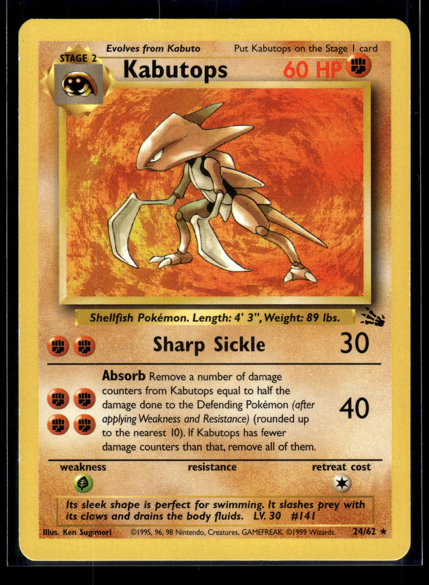 Kabutops #24/62 Fossil LP
