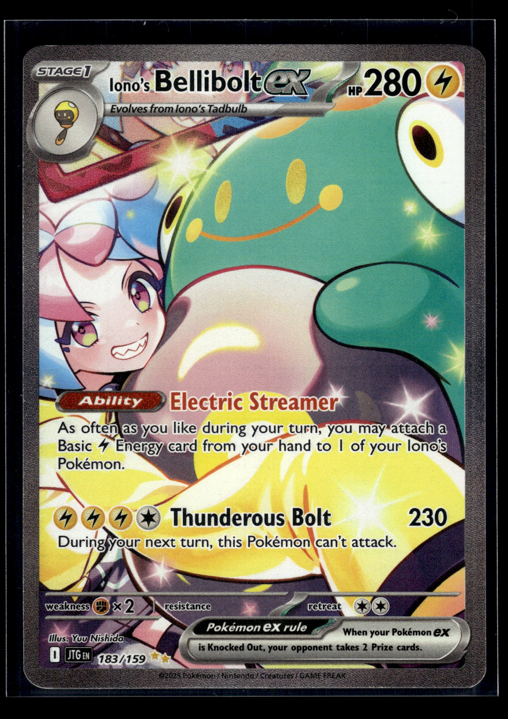 Iono's Bellibolt ex #183/159 Journey Together VLP