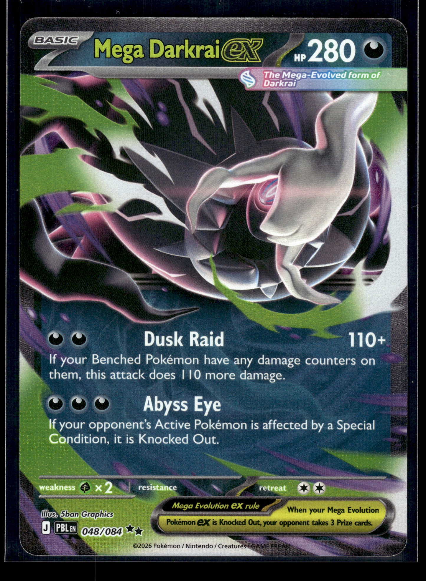 Mega Darkrai ex #048/084 Pitch Black LP