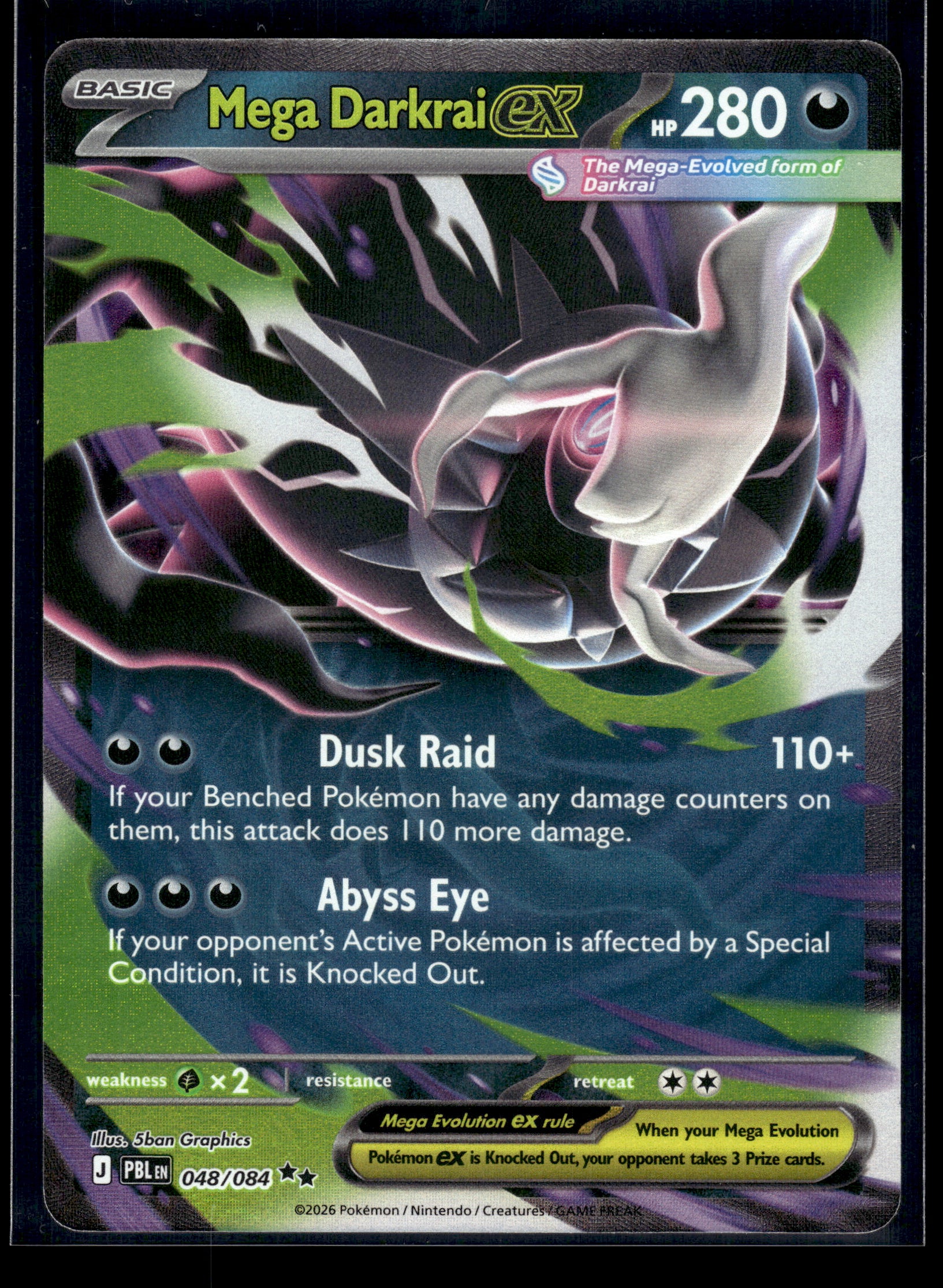 Mega Darkrai ex #048/084 Pitch Black LP
