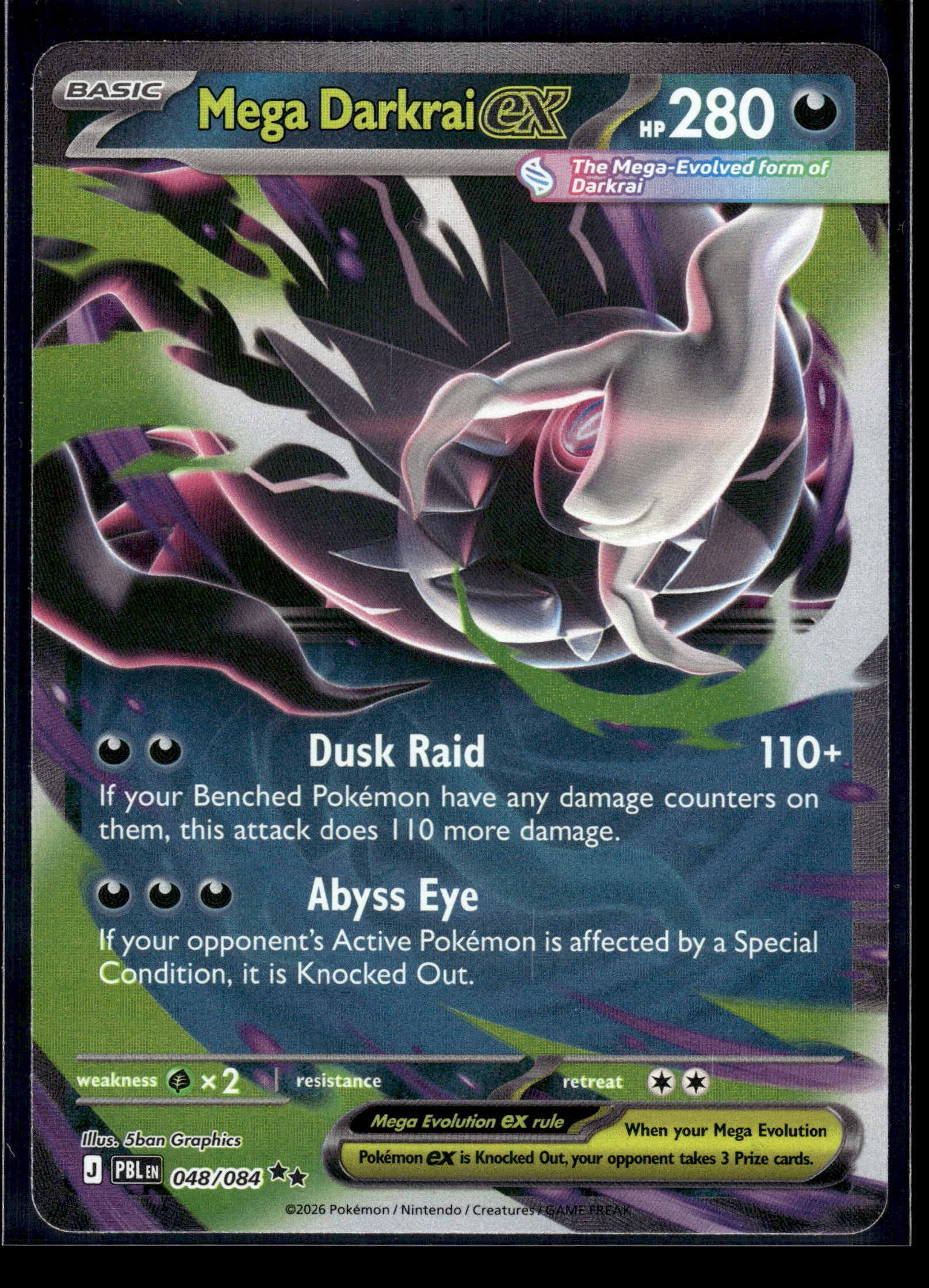 Mega Darkrai ex #048/084 Pitch Black VLP