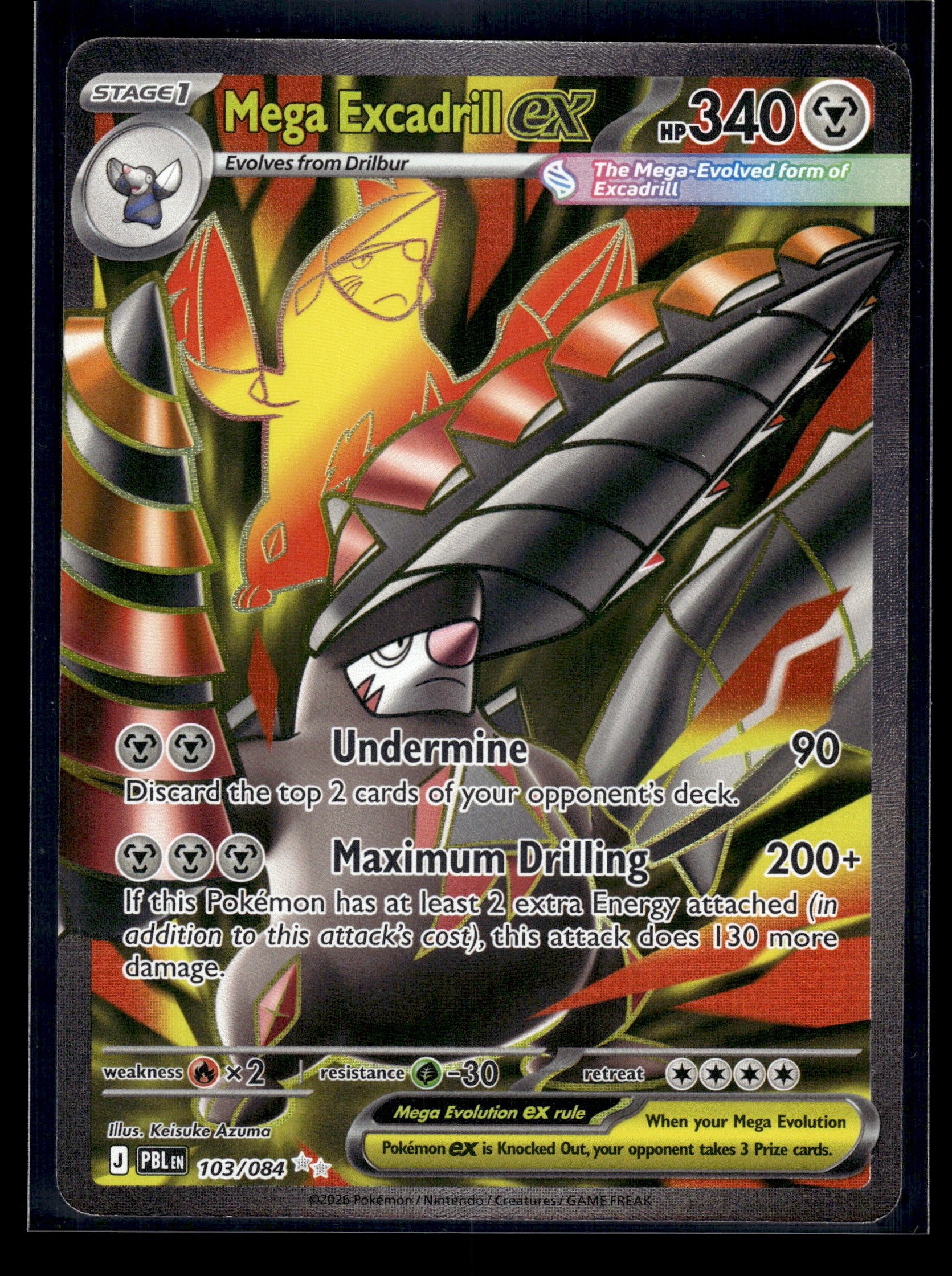 Mega Excadrill ex #103/084 Pitch Black NM