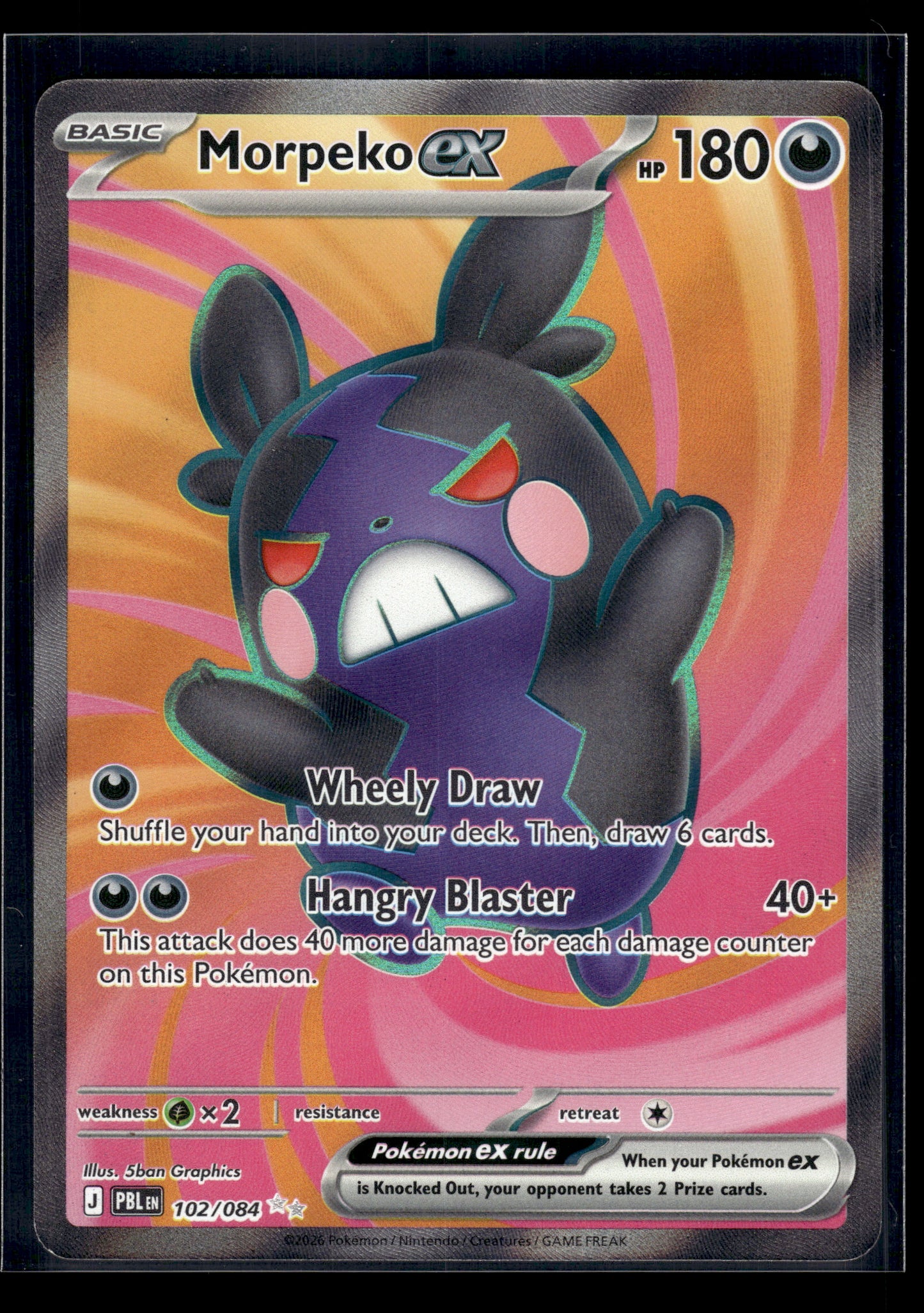 Morpeko ex #102/084 Pitch Black NM