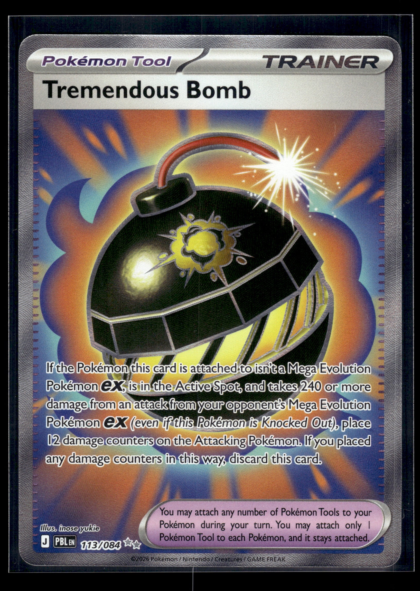 Tremendous Bomb #113/084 Pitch Black VLP