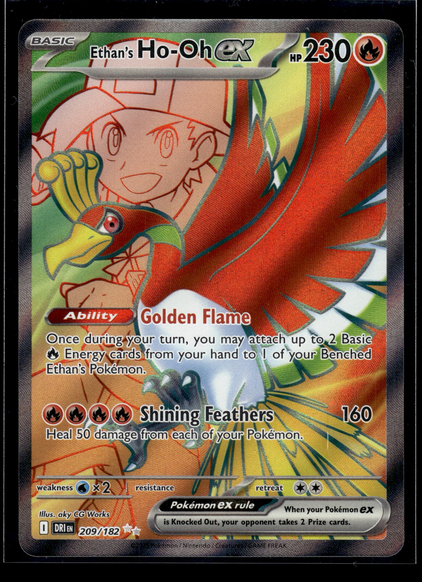 Ethan's Ho-Oh ex #209/182 Destined Rivals LP