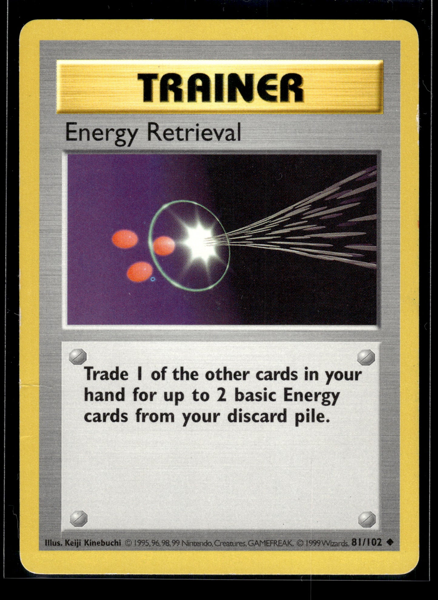Energy Retrieval #081/102 Base Set (Shadowless) MP