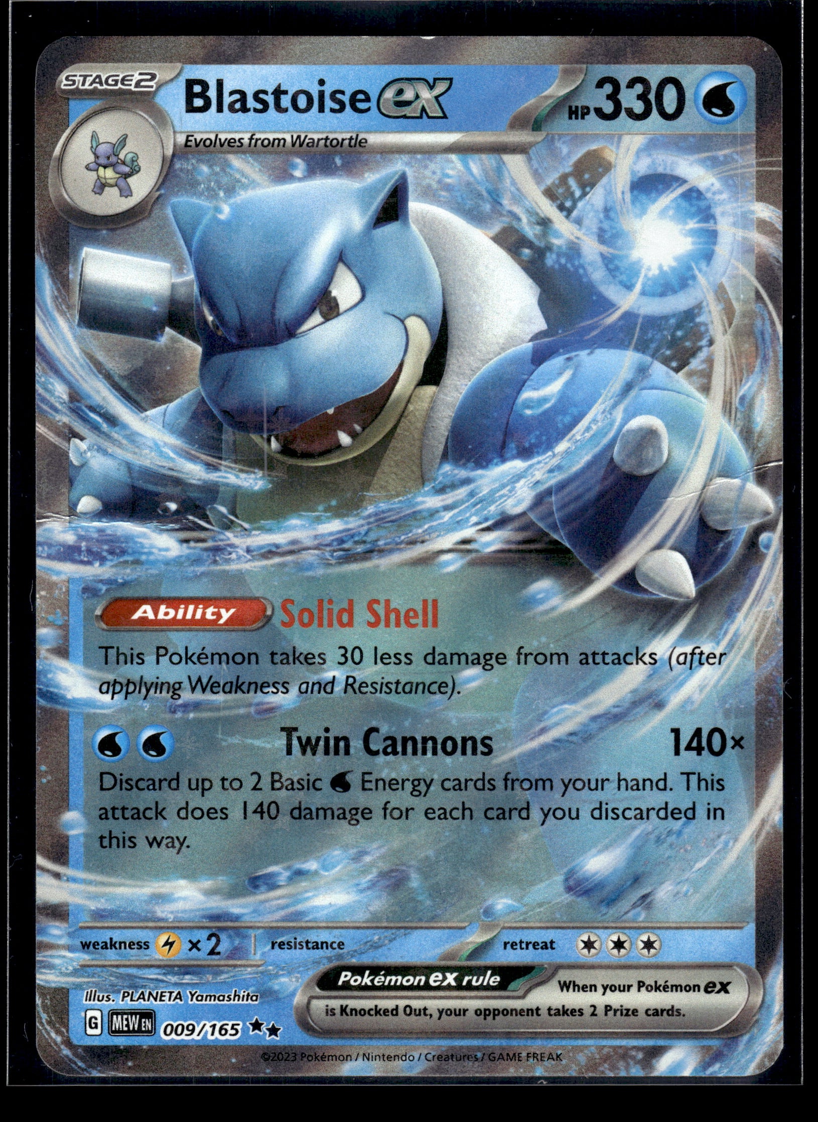 Blastoise ex #009/165 Scarlet & Violet 151 LP