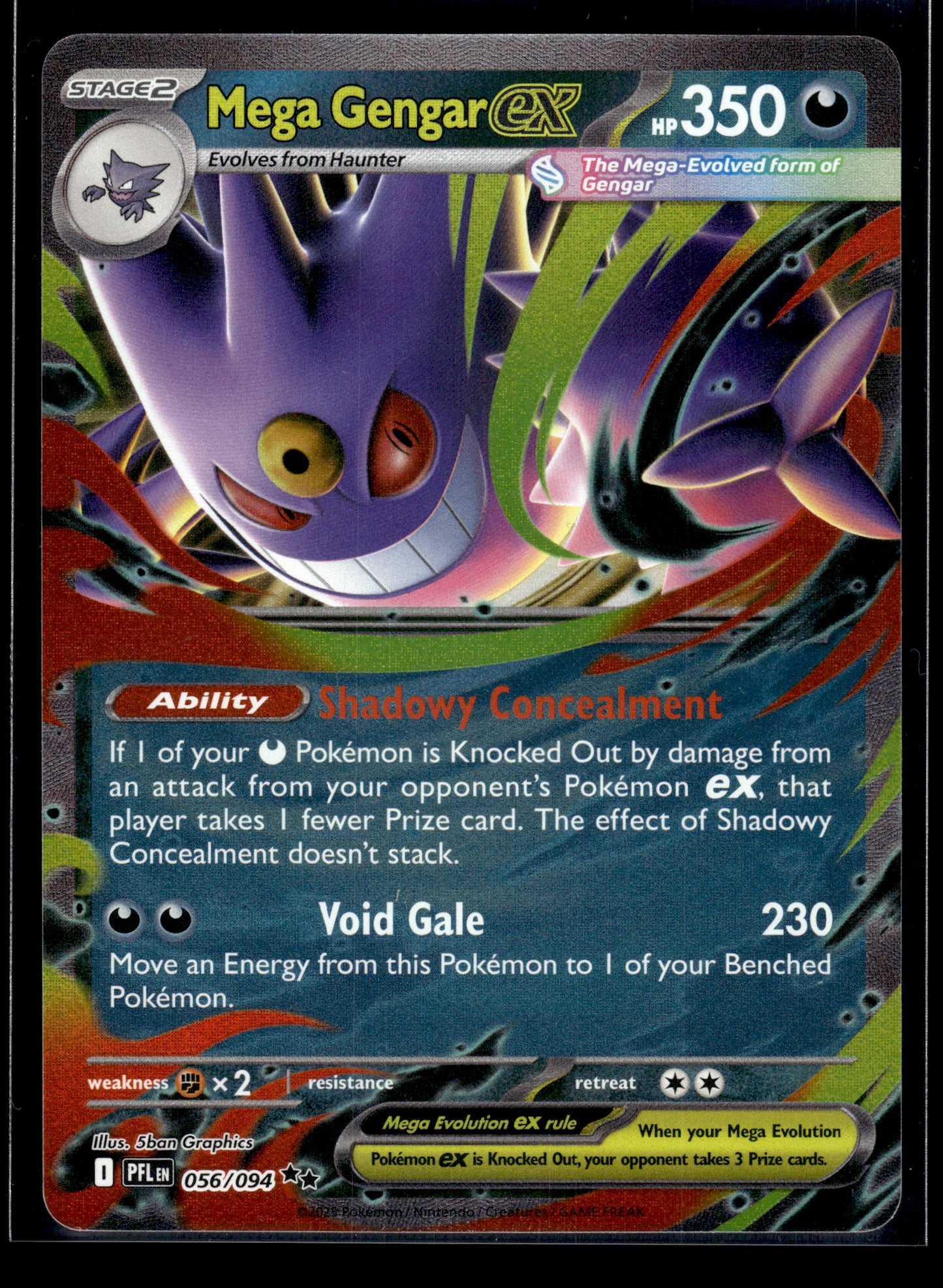 Mega Gengar ex #056/094 Phantasmal Flames LP
