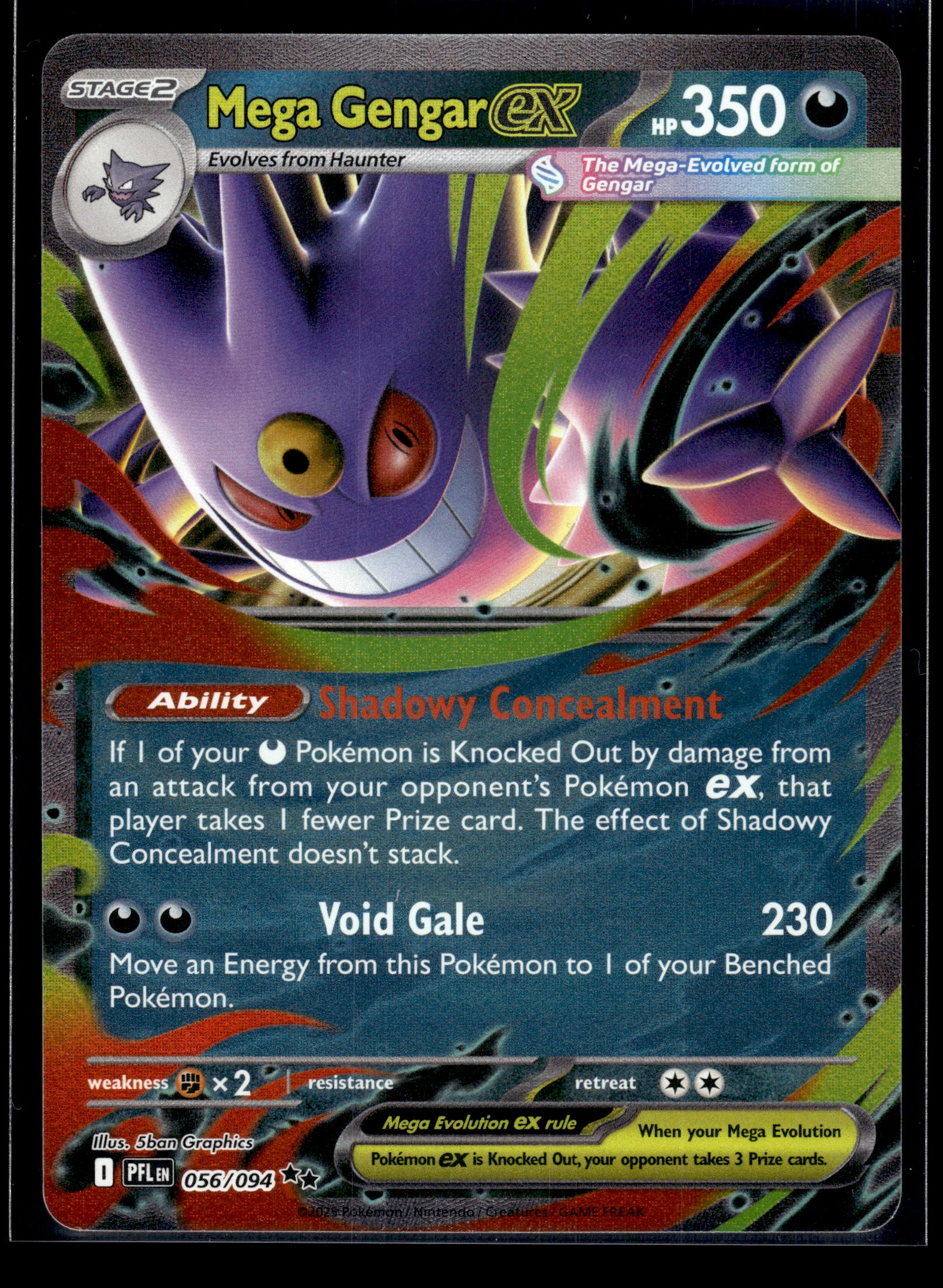 Mega Gengar ex #056/094 Phantasmal Flames LP