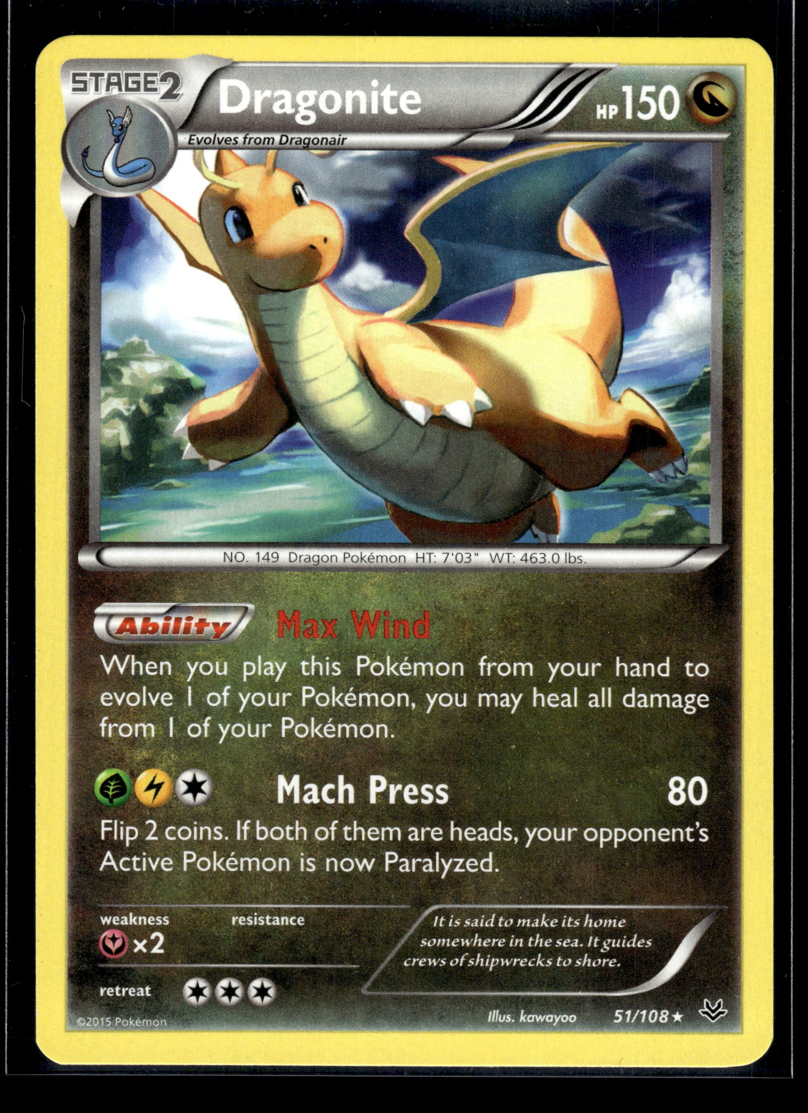 Dragonite #51/108 XY - Roaring Skies LP