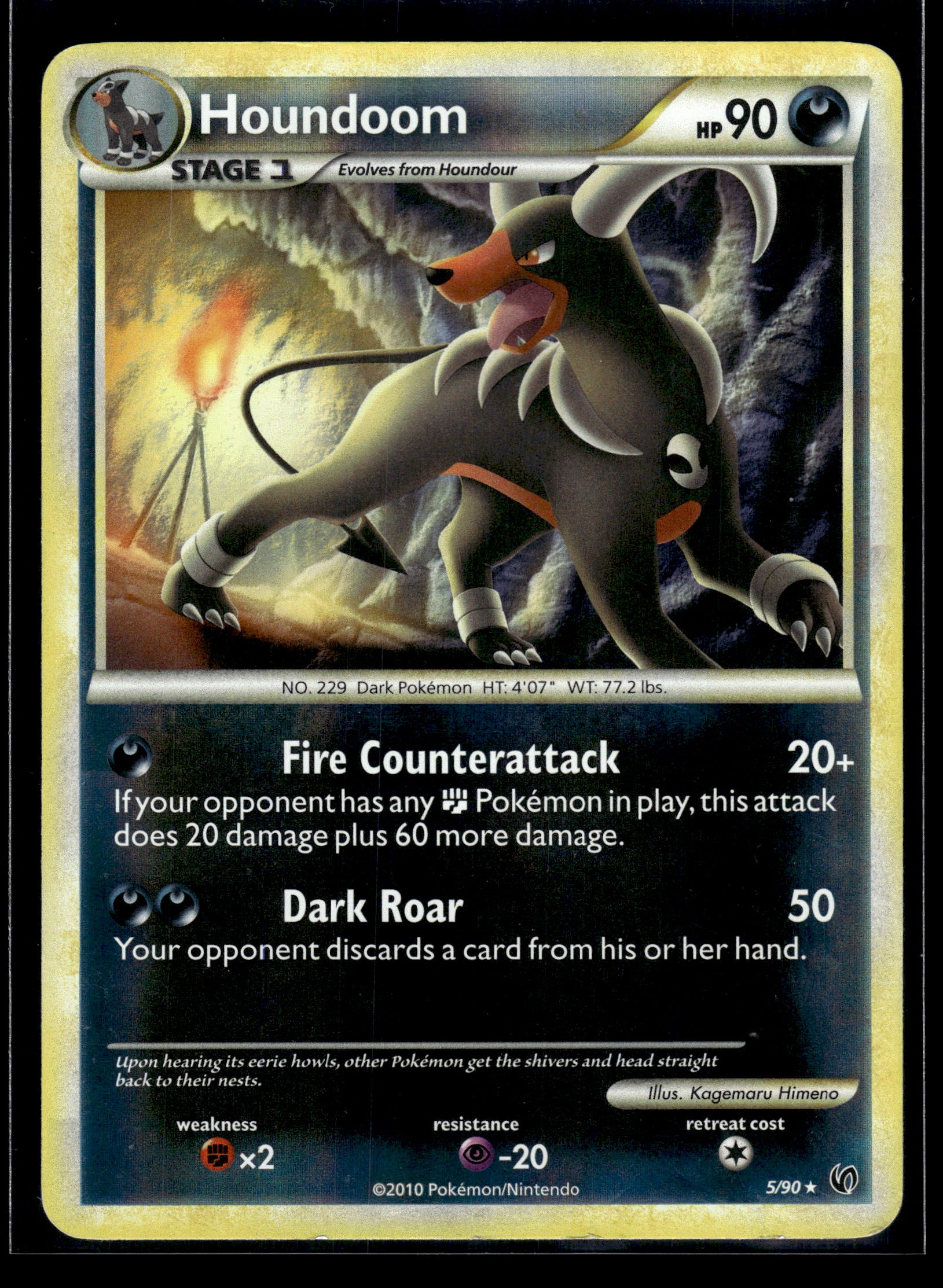 Houndoom #5/90 Reverse Holo Undaunted MP
