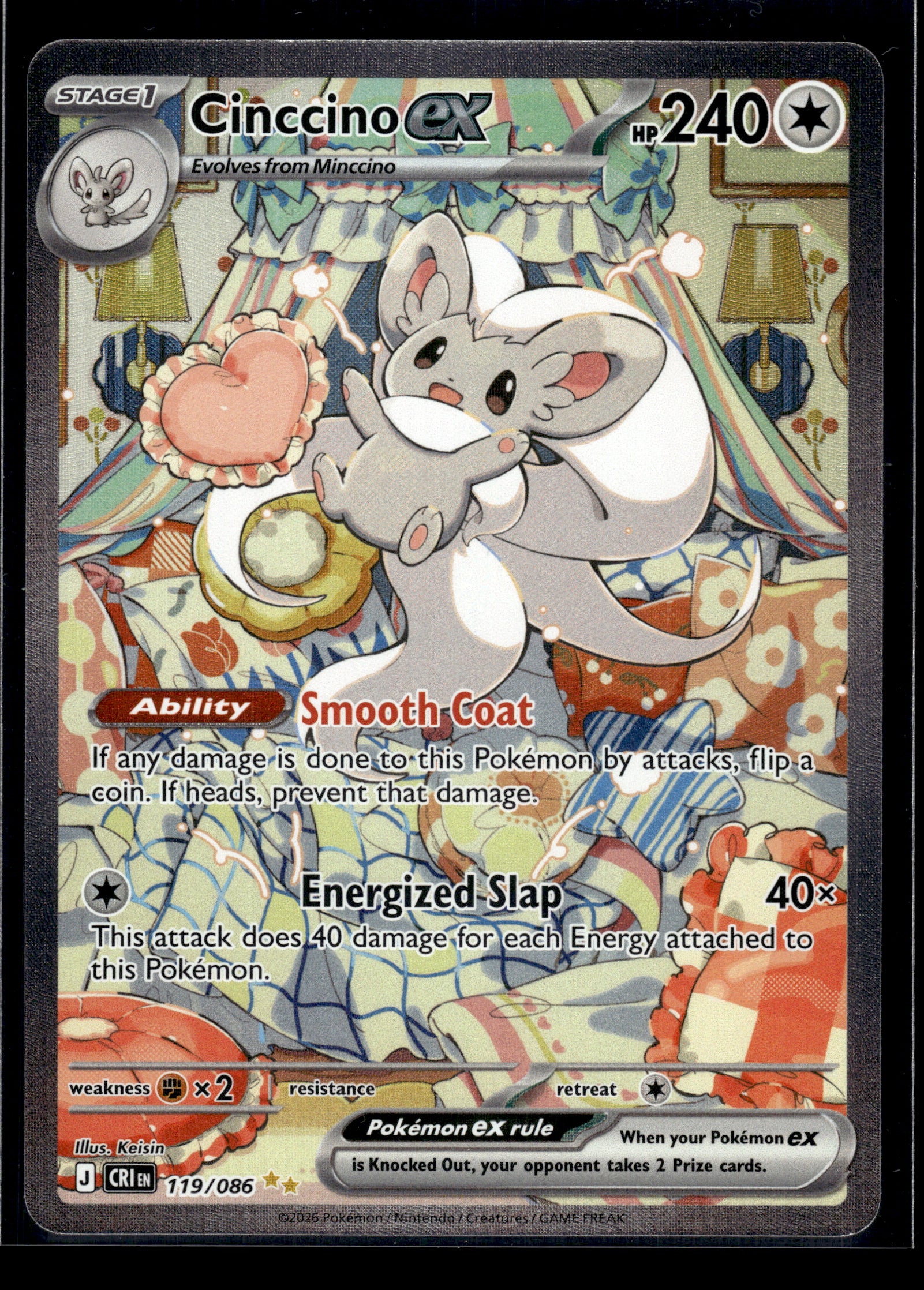Cinccino ex #119/086 Chaos Rising NM