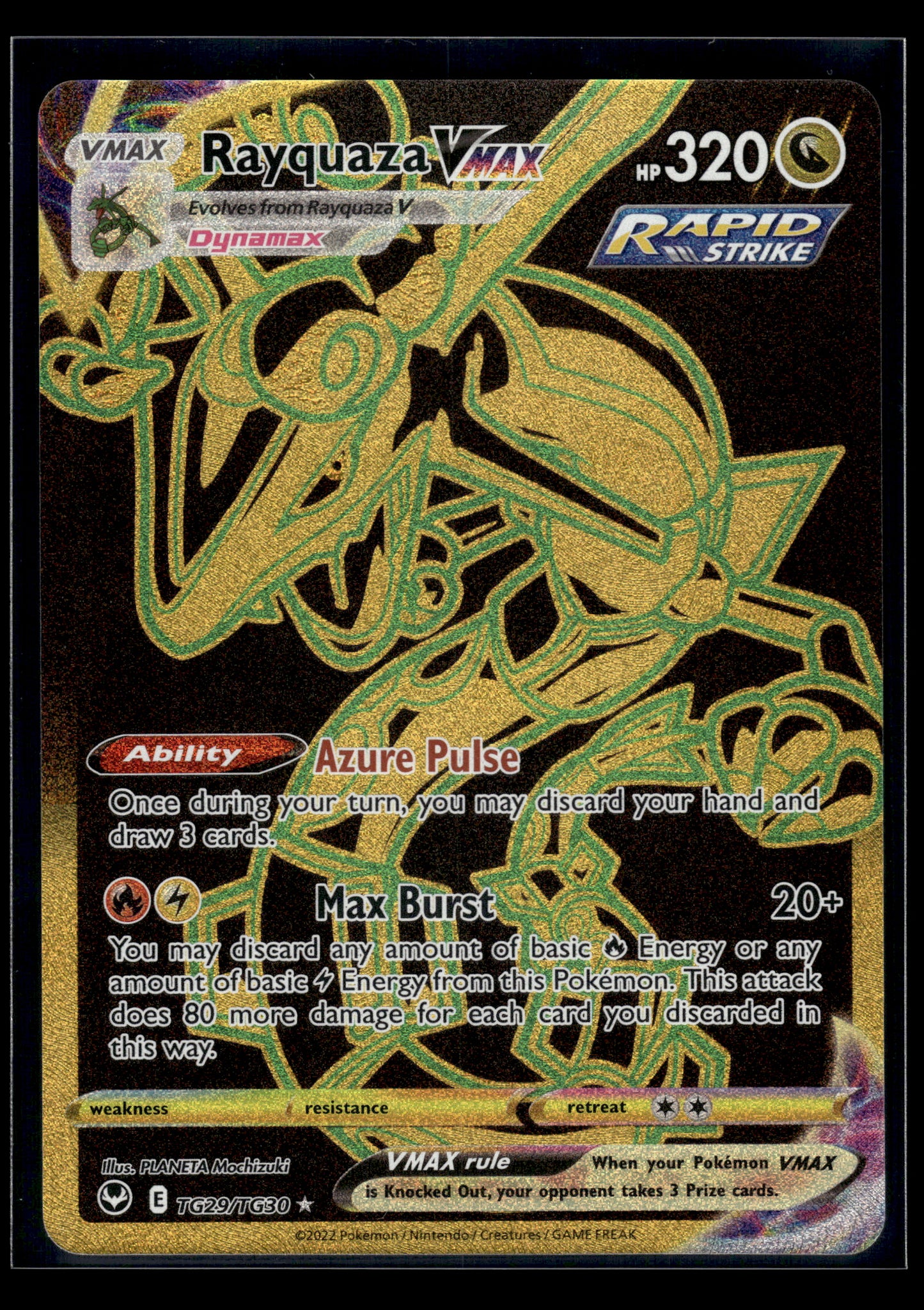Rayquaza VMAX (Secret) #TG29/TG30 Silver Tempest Trainer Gallery LP