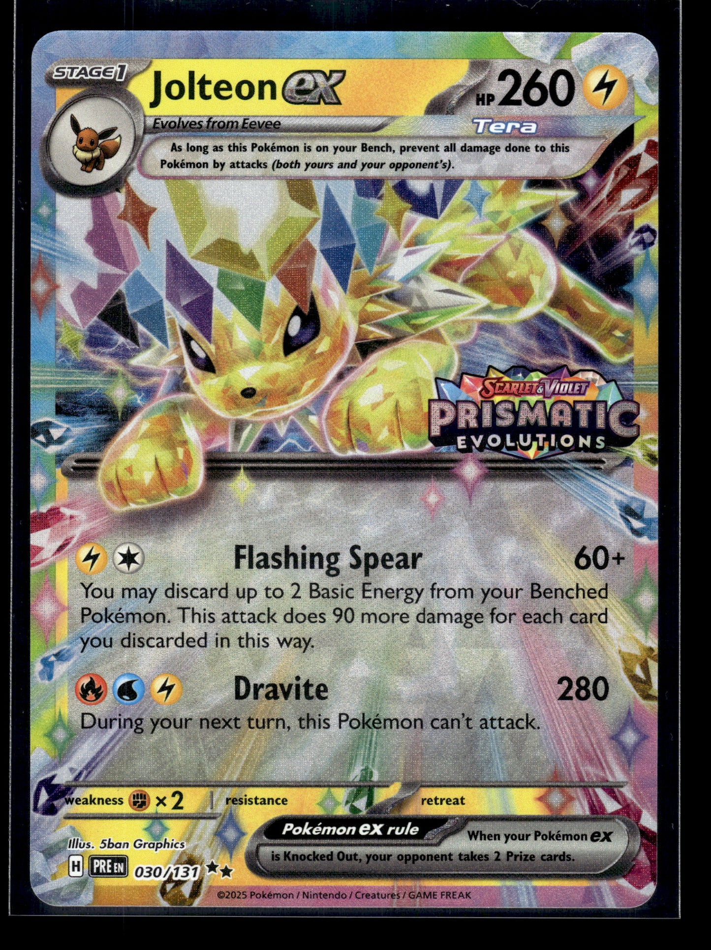 Jolteon ex #030/131 STAMPED Prismatic Evolutions NM