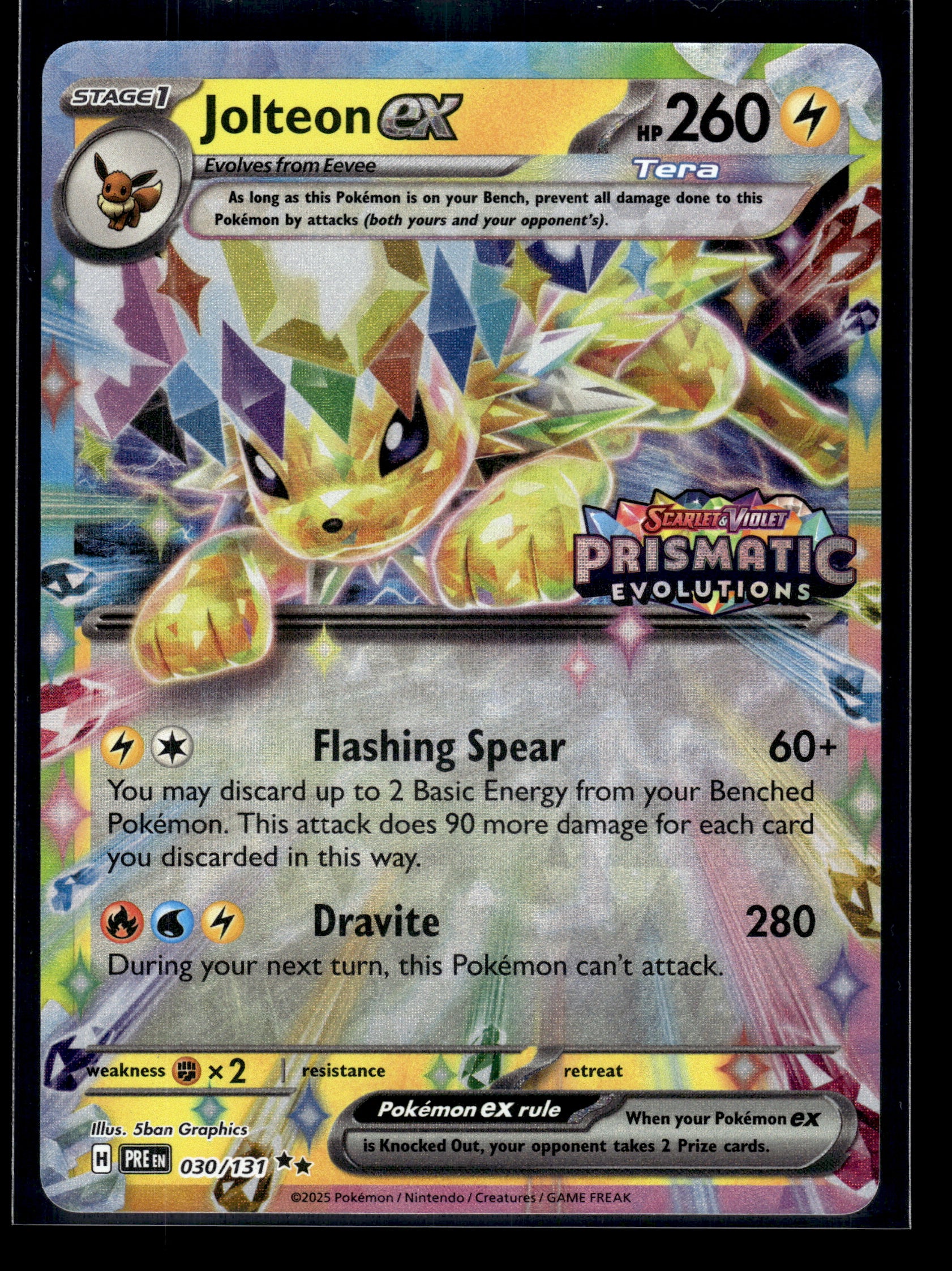 Jolteon ex #030/131 STAMPED Prismatic Evolutions NM