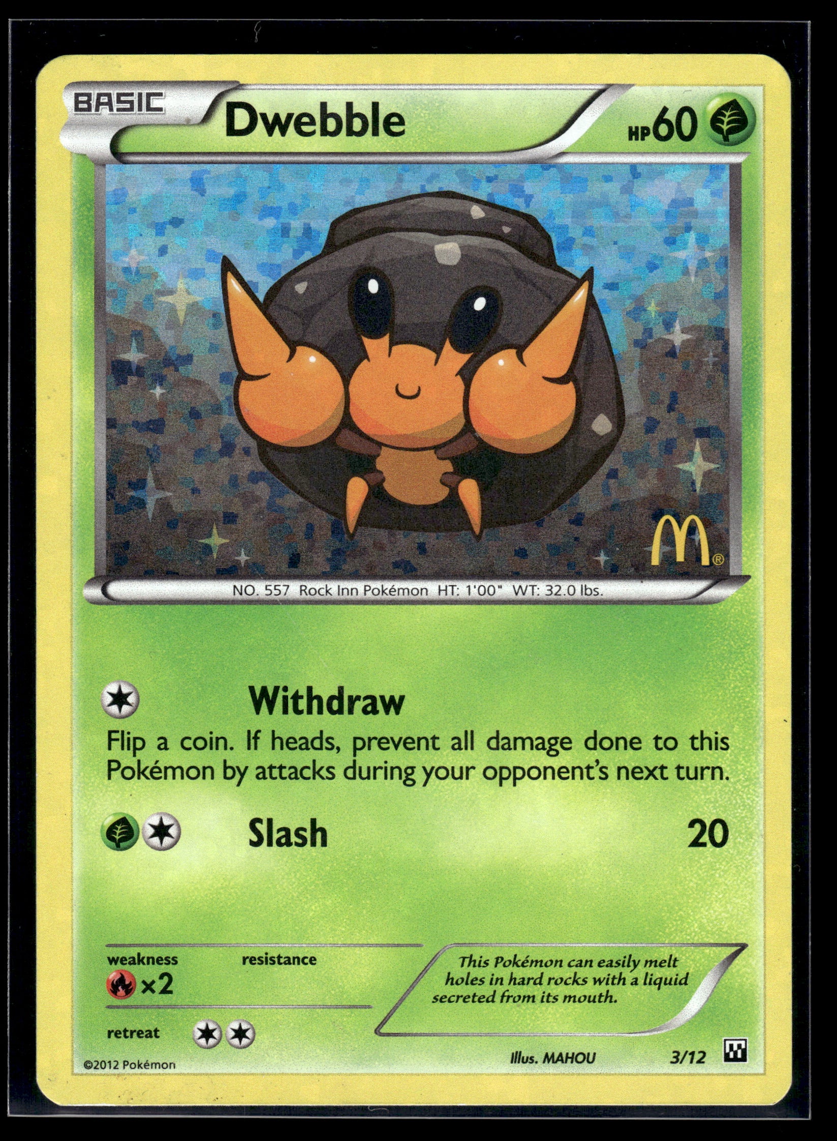 Dwebble #003/012 McDonald's Promos 2012 LP