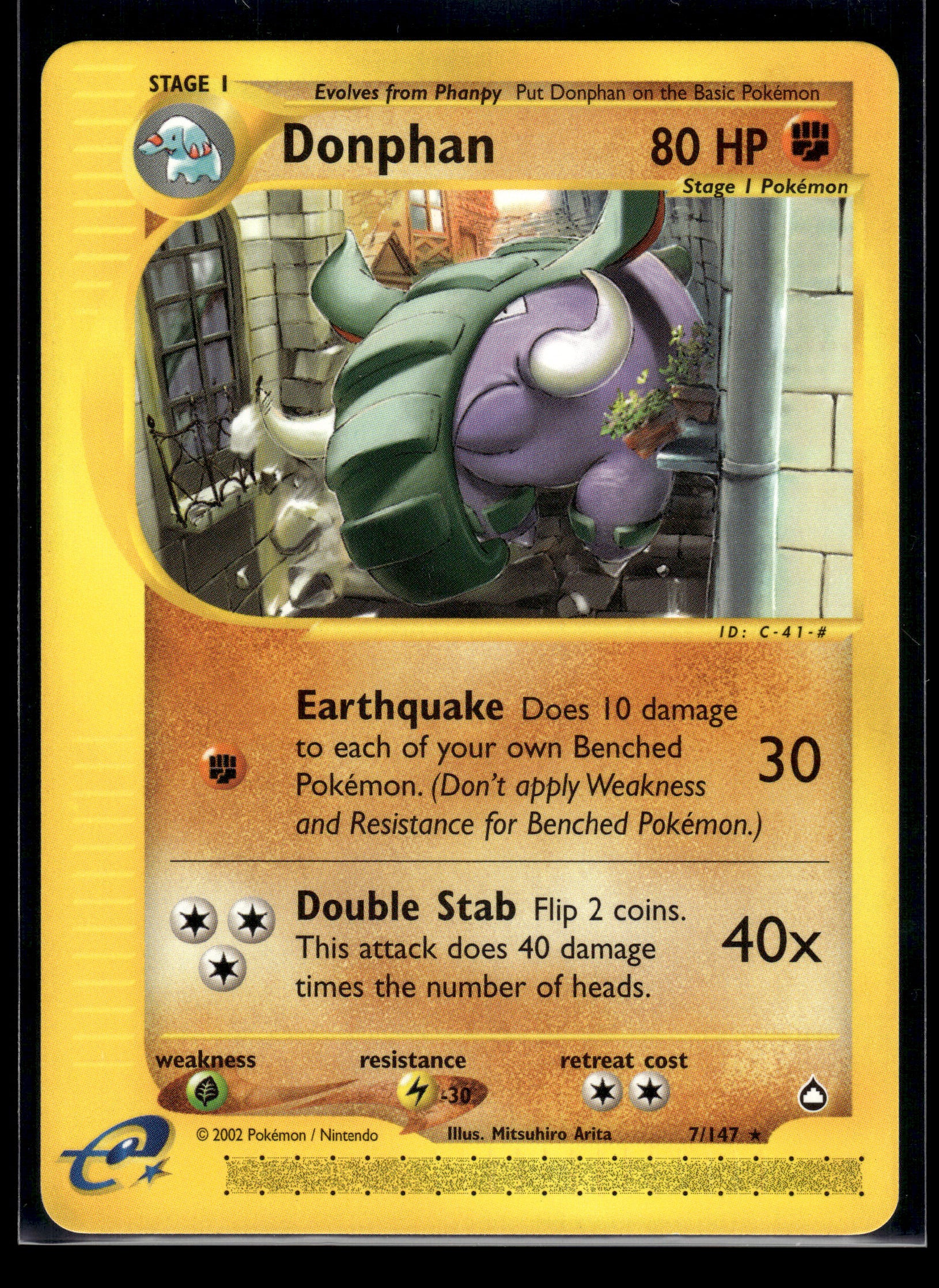 Donphan #007/147 Aquapolis NM