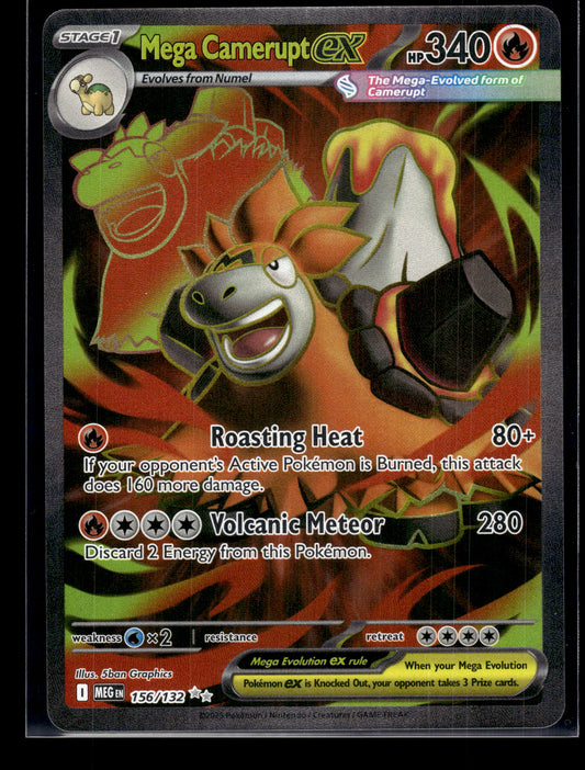 Mega Camerupt ex #156/132 Mega Evolution NM