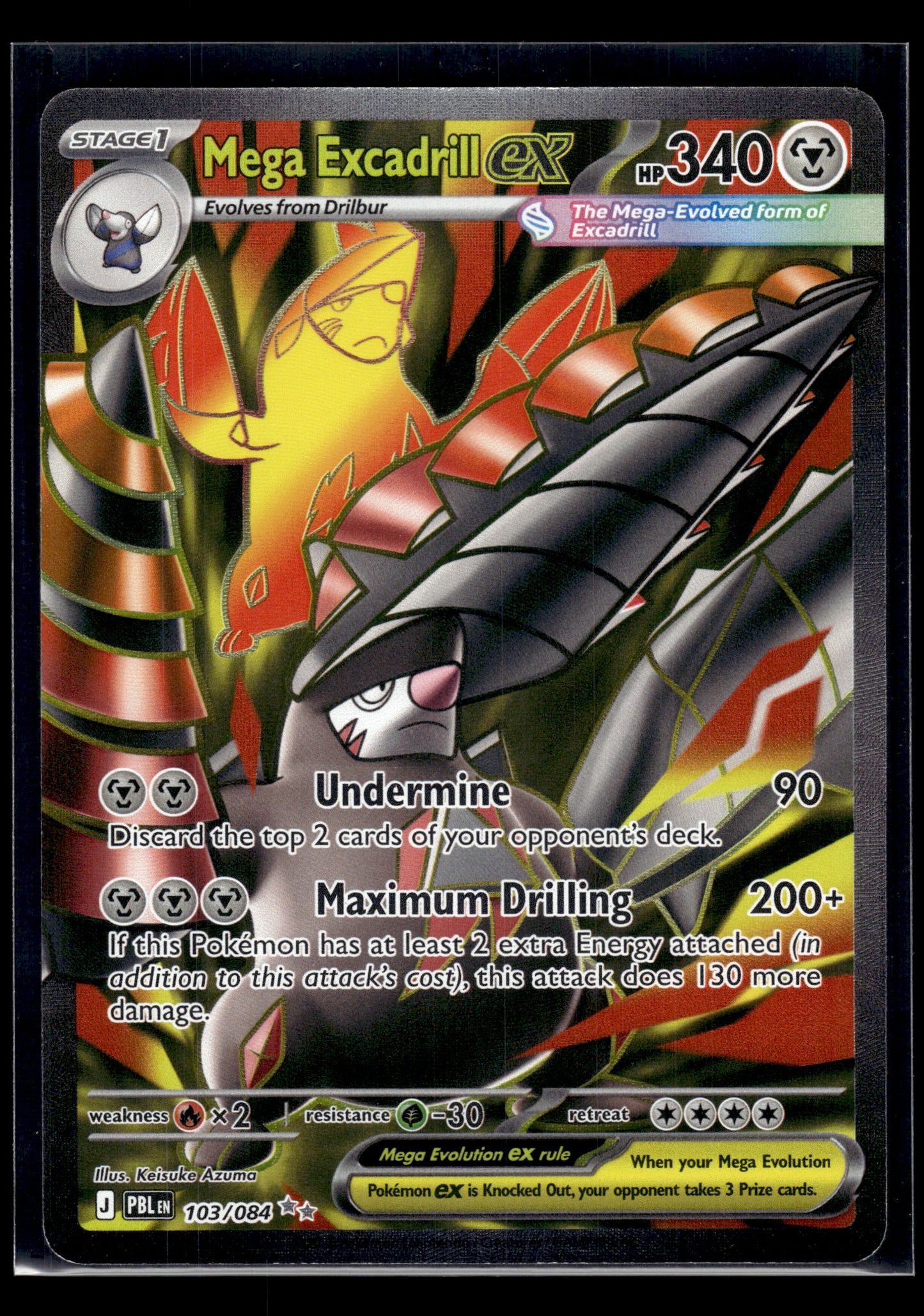 Mega Excadrill ex #103/084 Pitch Black NM