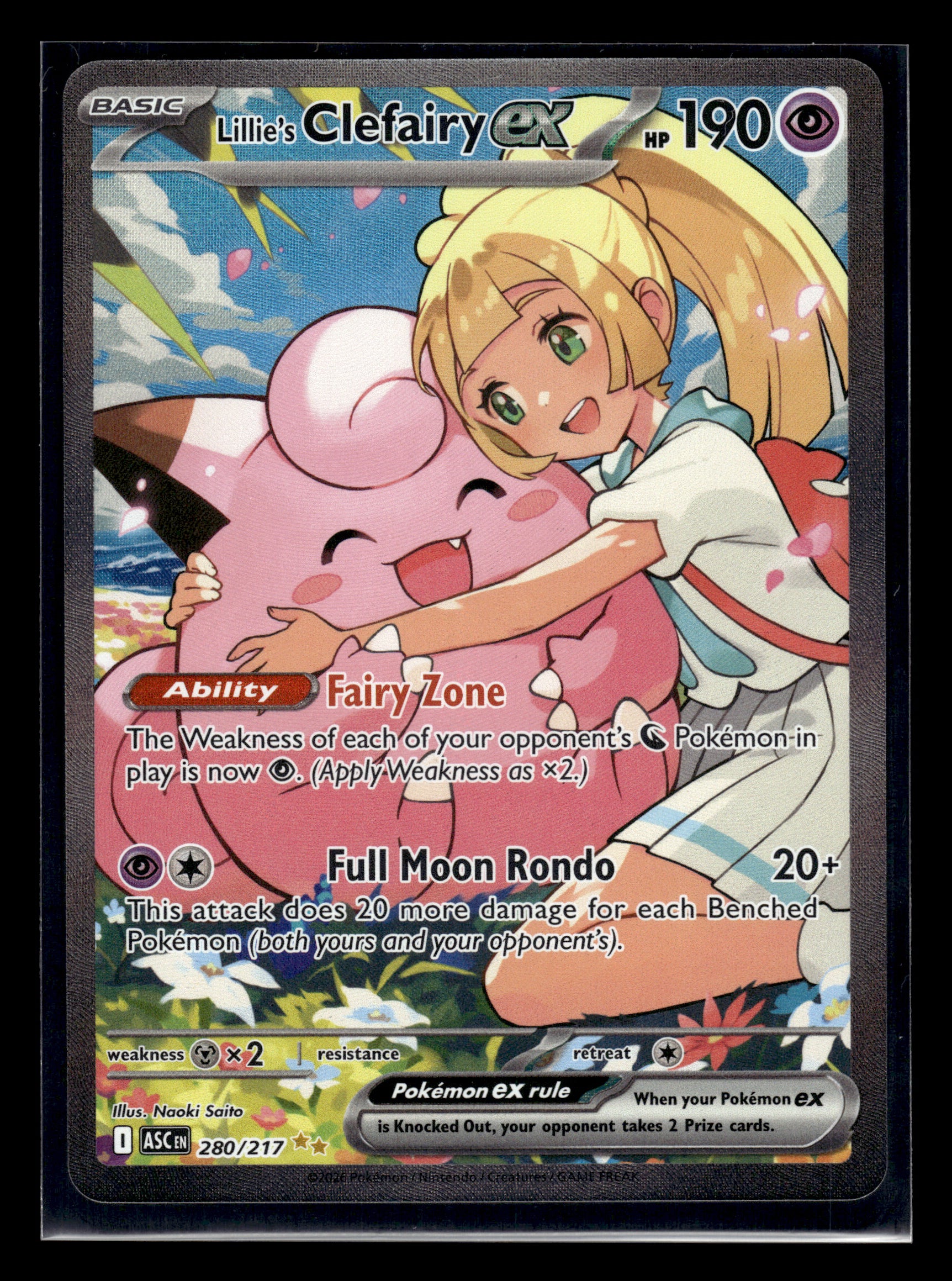 Lillie's Clefairy ex #280/217 Ascended Heroes NM